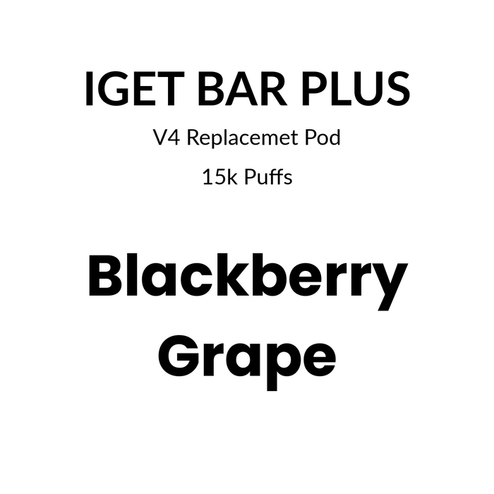 IGET Bar Plus Pod 4.0 15000 puffs – Blackberry Grape