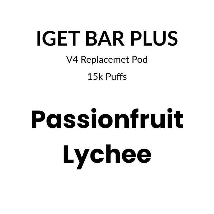 IGET Bar Plus Pod 4.0 15000 puffs – Passionfruit Lychee