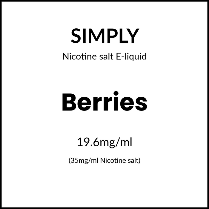 Simply Salts - Berries 30ml/35mg