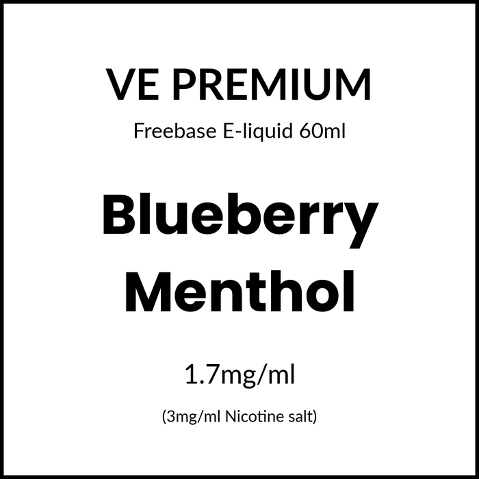 VE Premium - Blueberry Menthol 60ml/3mg