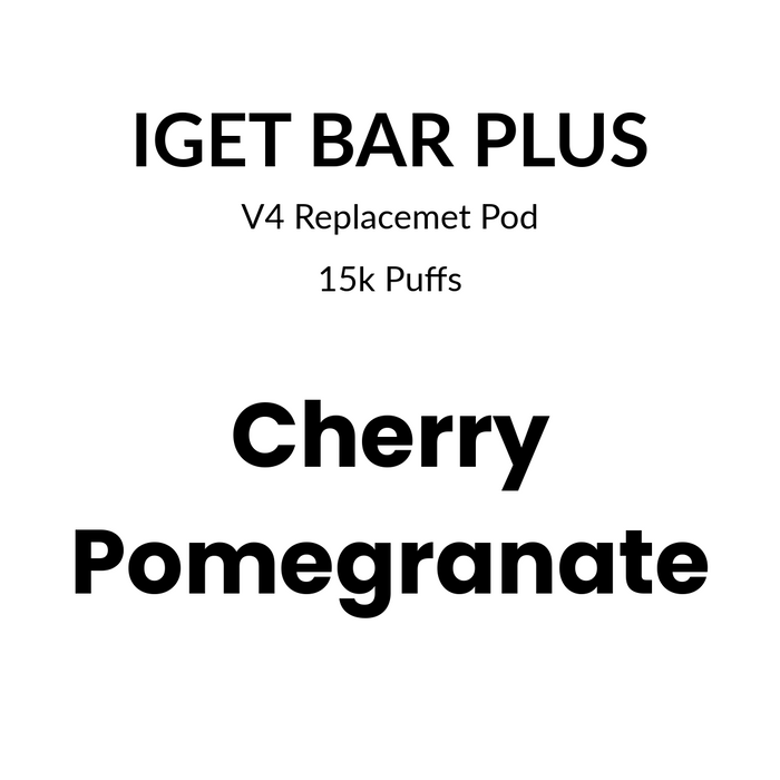 IGET Bar Plus Pod 4.0 15000 puffs – Cherry Pomegranate