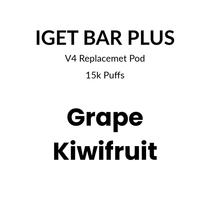 IGET Bar Plus Pod 4.0 15000 puffs – Grape Kiwifruit