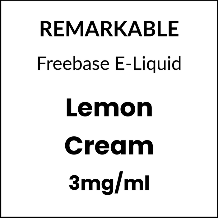 REMARKABLE - Lemon Cream 60ml/3mg