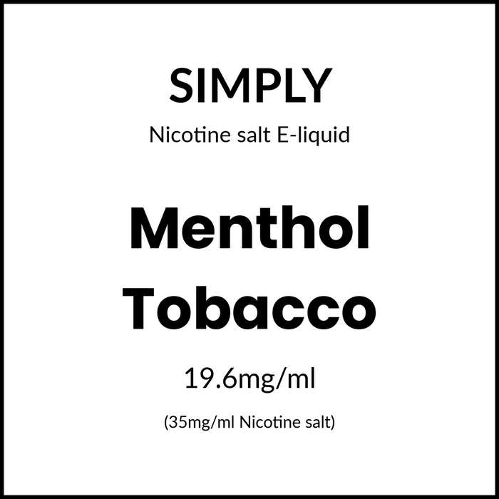 Simply Tobacco Salts - Menthol Tobacco 30ml/35mg