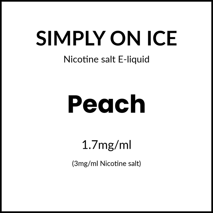 Simply On Ice - Peach 60ml/3mg