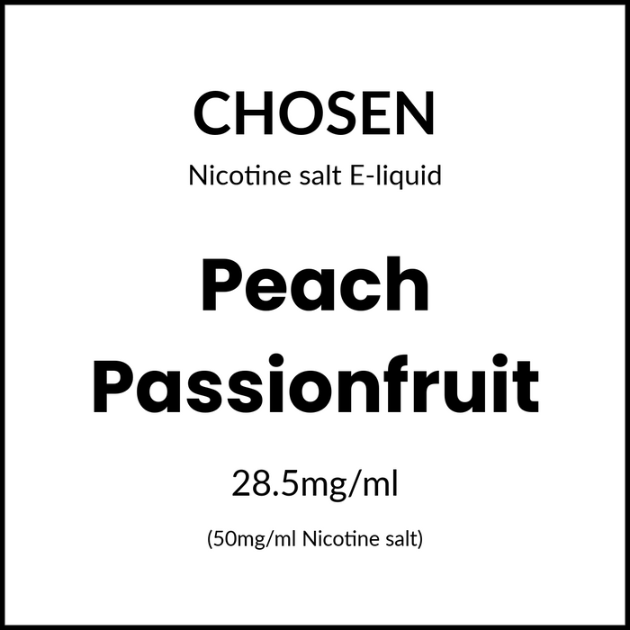 CHOSEN SALTS - PEACH PASSIONFRUIT 30ml/50mg