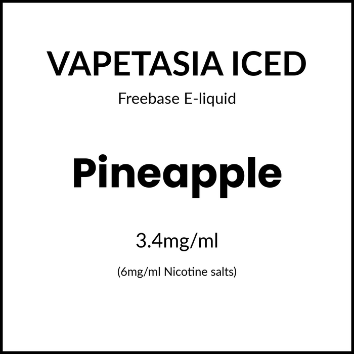 Vapetasia Iced - Pineapple 100ml/6mg