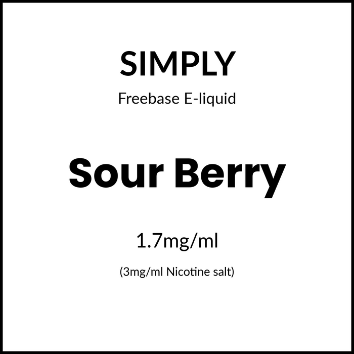 Simply Sour Berry 60ml/3mg