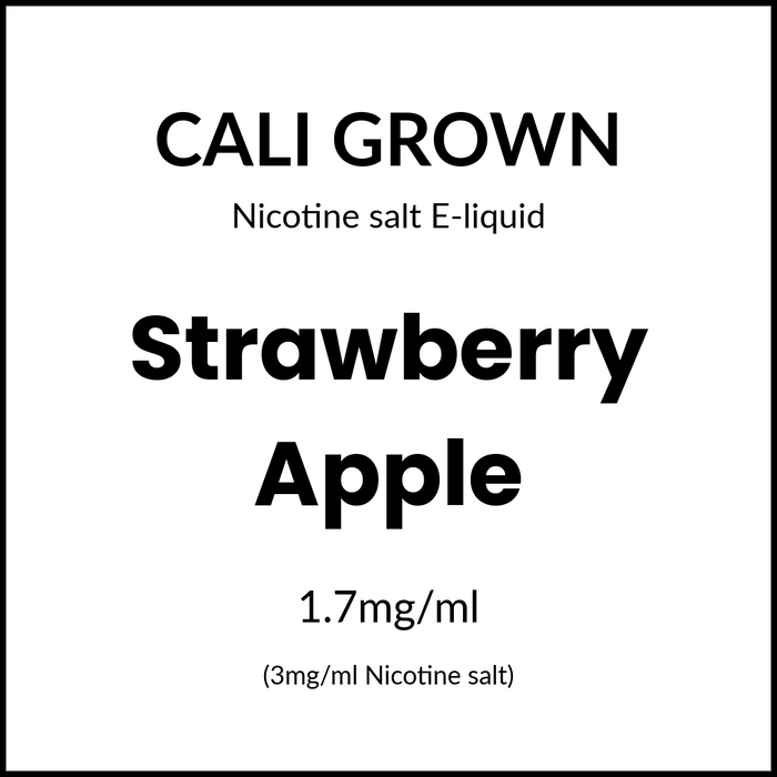 Cali Grown Subohm Salts - Strawberry Apple 60ml/3mg