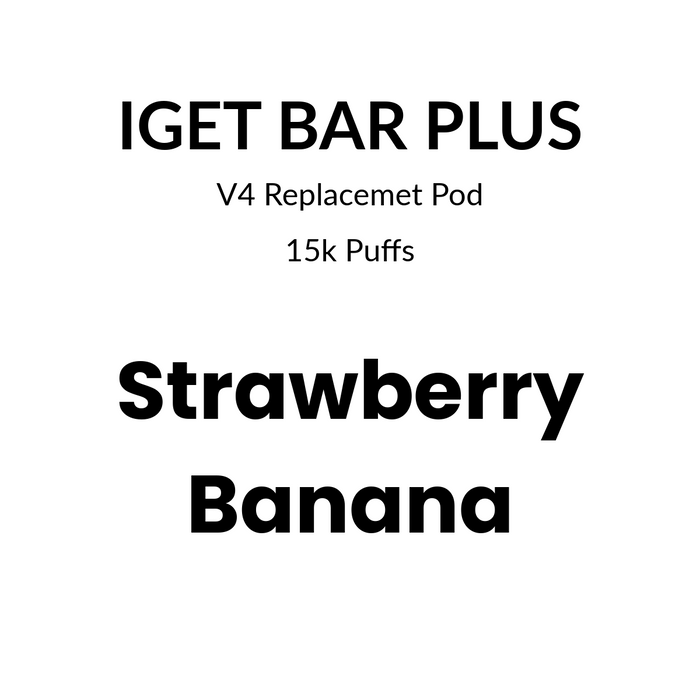 IGET Bar Plus Pod 4.0 15000 puffs – Strawberry Banana