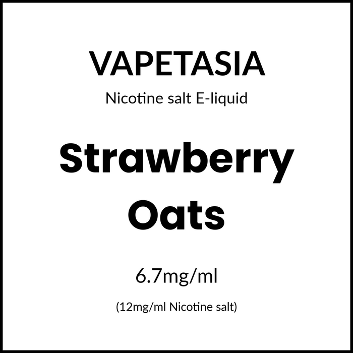 Vapetasia Salts - Strawberry Oats 30ml/12mg