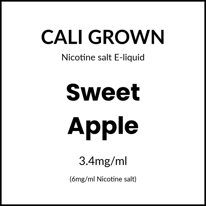 Cali Grown Subohm Salts - Sweet Apple 60ml/6mg