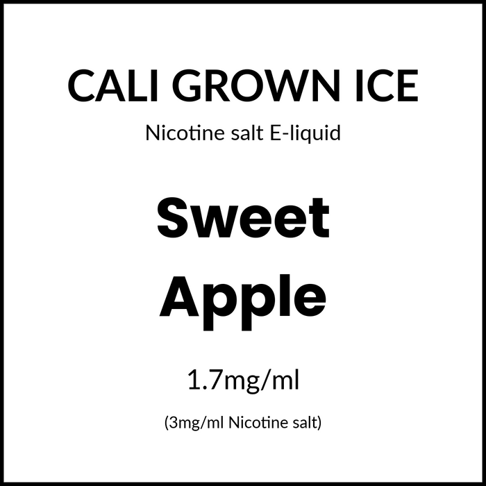 Cali Grown Ice Subohm Salts - Sweet Apple 60ml/3mg