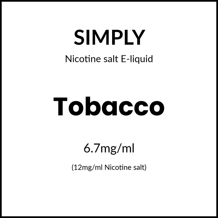 Simply Tobacco Salts - Tobacco 30ml/12mg