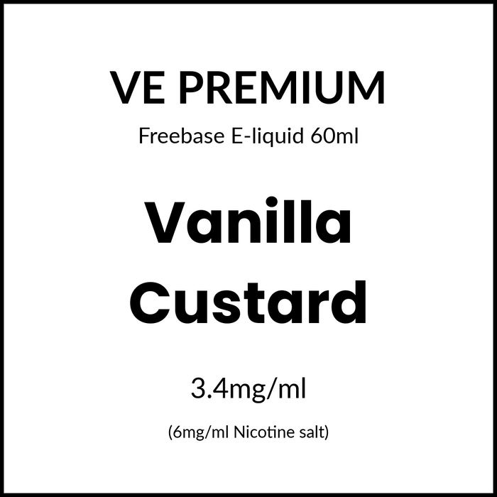 VE Premium - Vanilla Custard 60ml/6mg