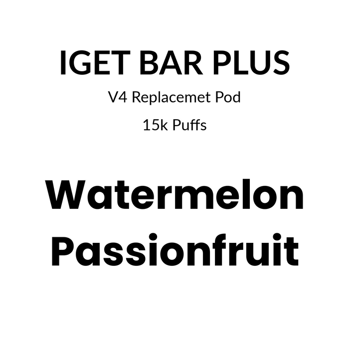 IGET Bar Plus Pod 4.0 15000 puffs – Watermelon Passionfruit