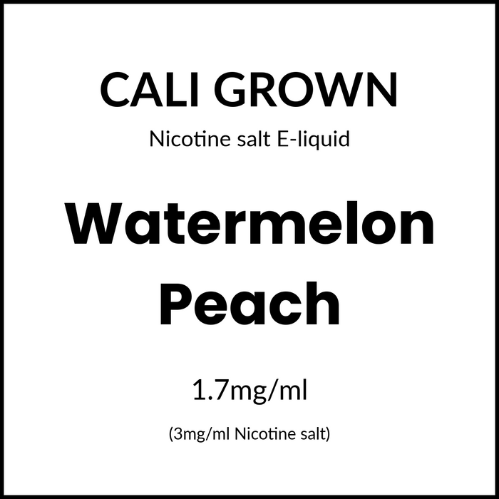 Cali Grown Subohm Salts - Watermelon Peach 60ml/3mg