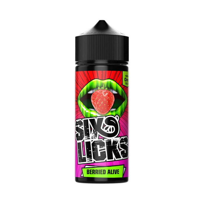 Six Licks - Berried Alive (Strawberry Watermelon)100ml/6mg