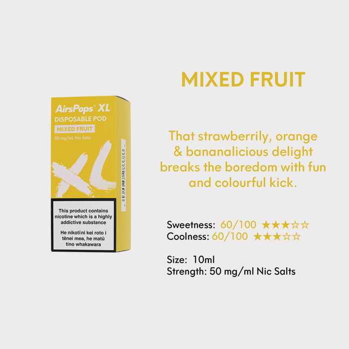 AIRSCREAM AirsPops XL Pod-Mixed Fruits (Bubble Gum)