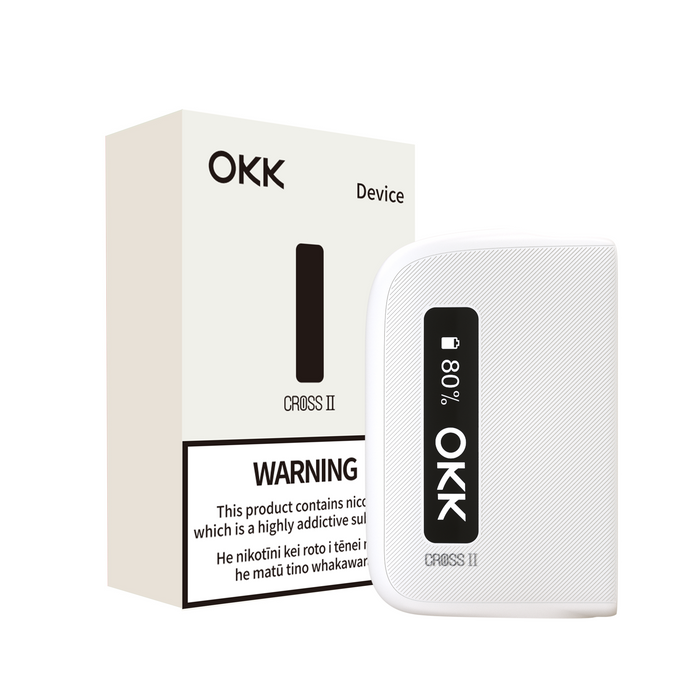 OKK CROSS - HYBRID DISPOSABLE VAPE (BATTERY ONLY) White