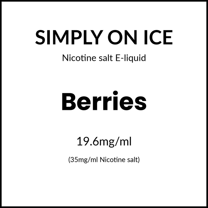 Simply Salts  On Ice - Berries 30ml/35mg