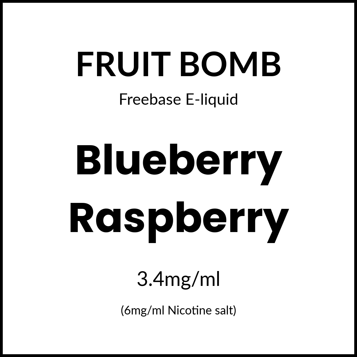 Fruit Bomb - Blueberry Raspberry 60ml/6mg — Vape Nation