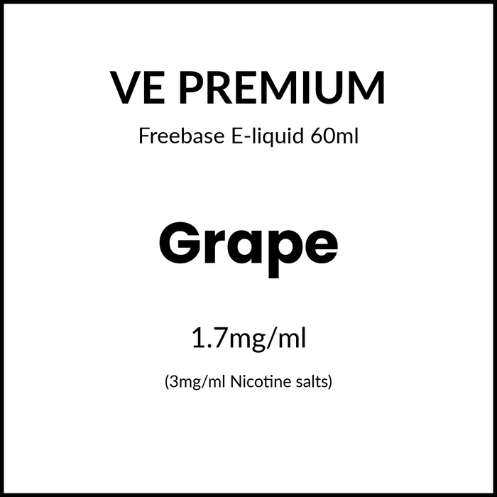 VE Premium - Grape 60ml/3mg