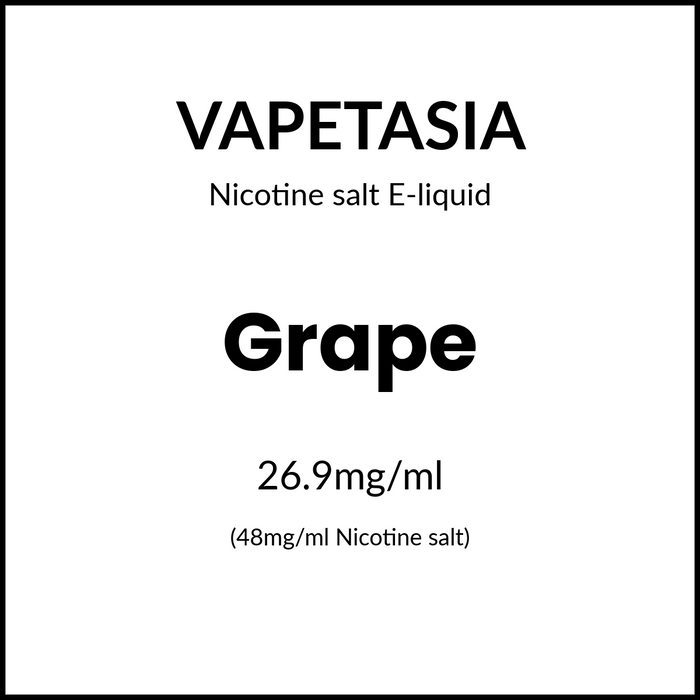 Vapetasia Salts - Grape 30ml/48mg