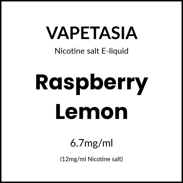 Vapetasia Lemonade Salts - Raspberry Lemon 30ml/12mg