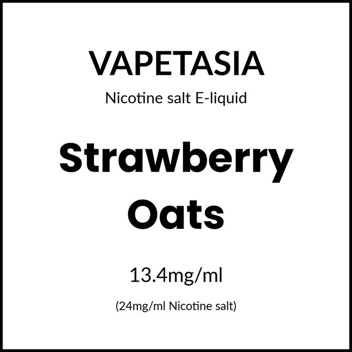 Vapetasia Salts - Strawberry Oats 30ml/24mg