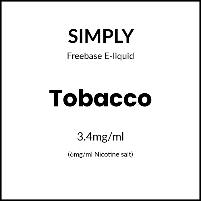 Simply Tobacco - Tobacco 60ml/6mg