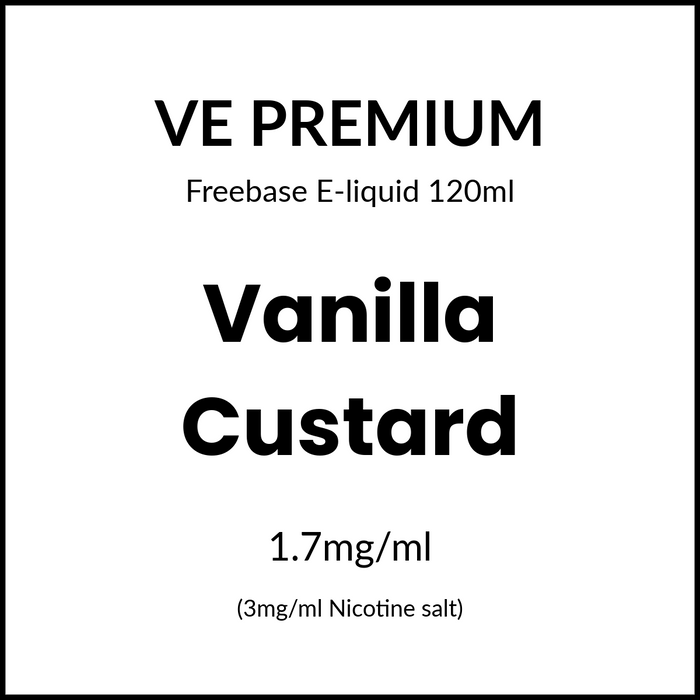 VE Premium - Vanilla Custard 120ml/3mg