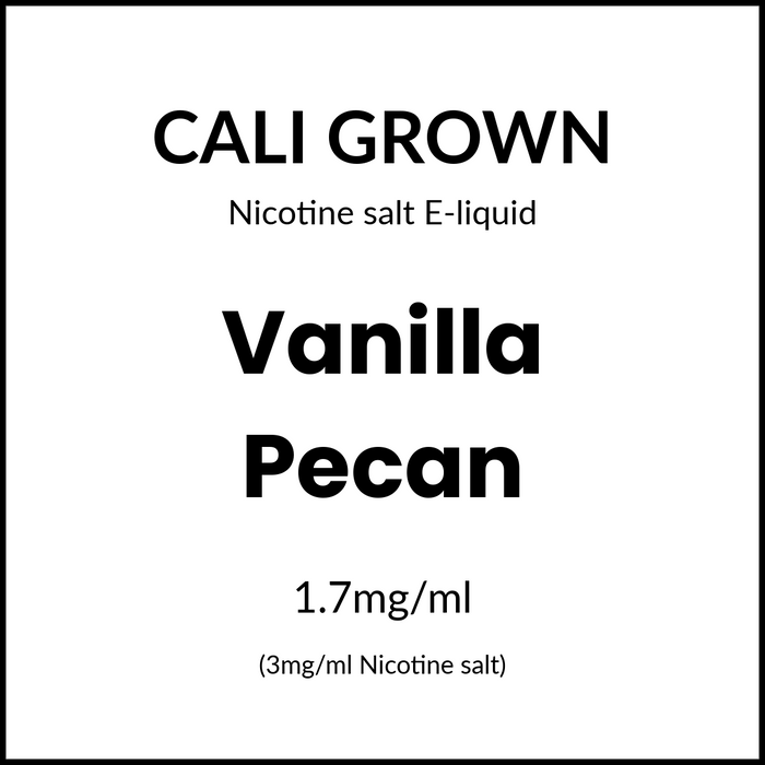 Cali Grown Subohm Salts - Vanilla Pecan 60ml/3mg