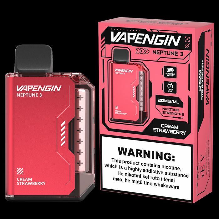 NEPTUNE 3 (Single Use) - 7000 Puffs Cream Strawberry