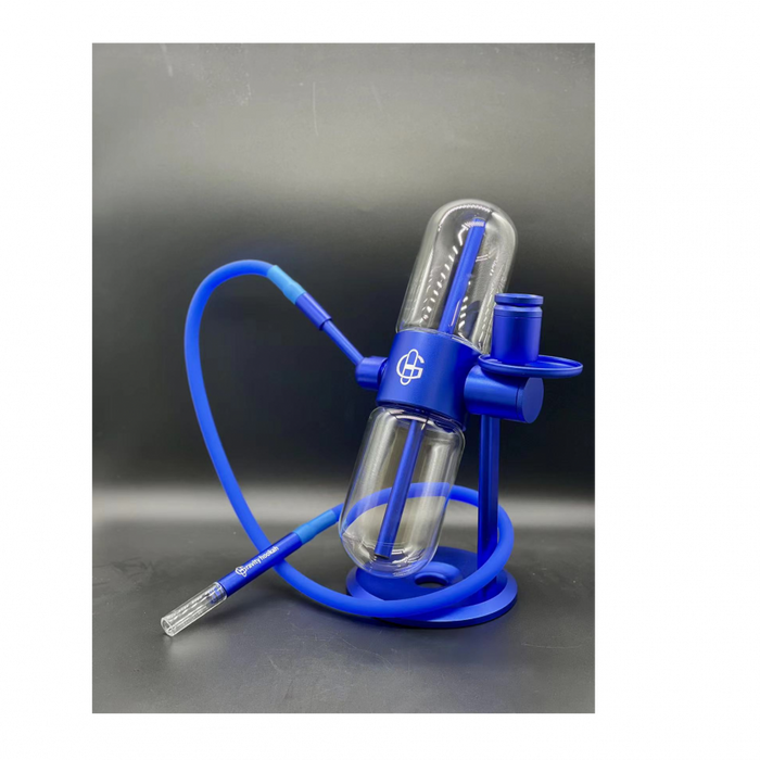 Shisha Glass Gravity Hookah 1xHose (Blue)