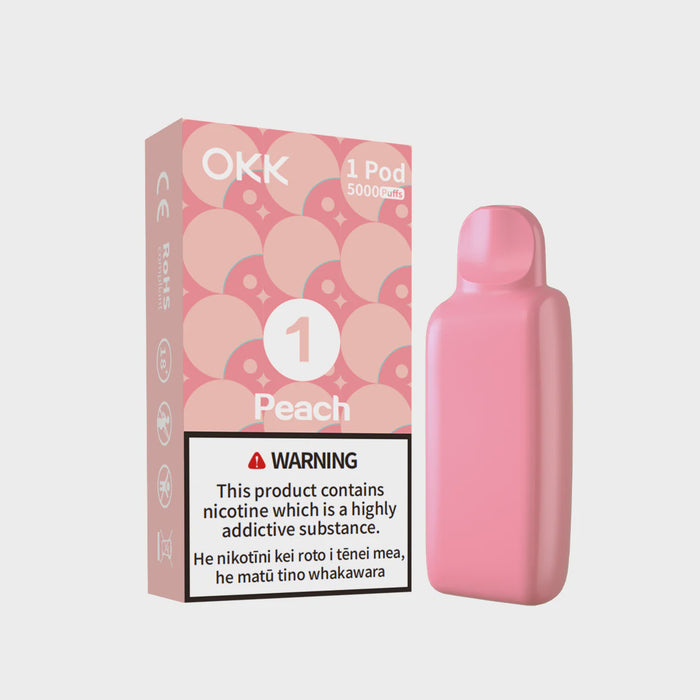 OKK CROSS PRE-FILLED REPLACEMENT POD - PEACH 20MG